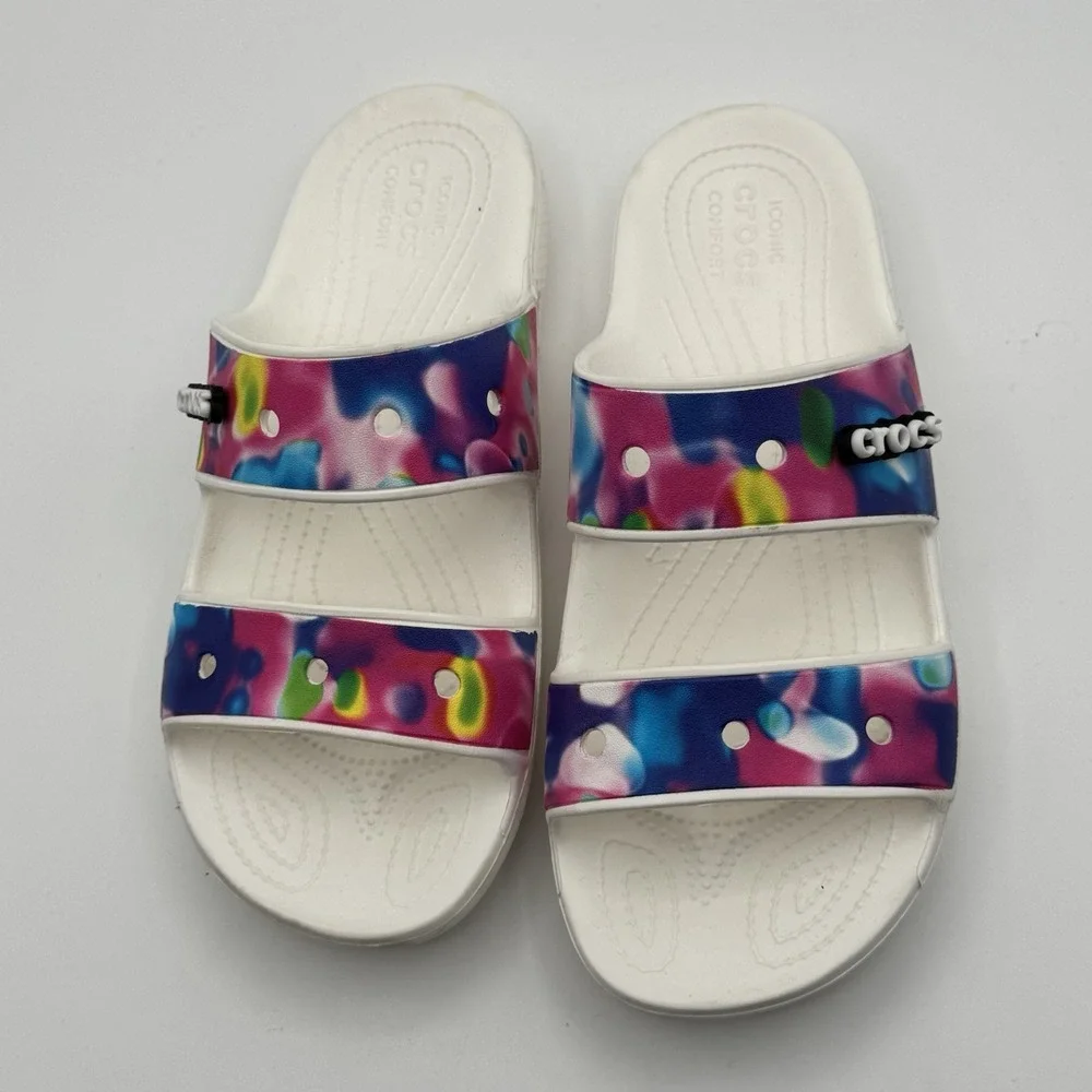 Crocs Classic Solarized Sandals Unisex Adult Men's 8 Women's 10 Two Strap Jibbit